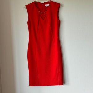Orangey Red Calvin Klein Dress
